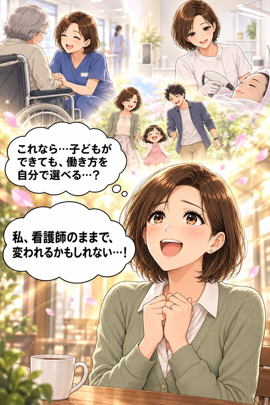 看護師のままで変われるかもしれないと涙ぐむもえ